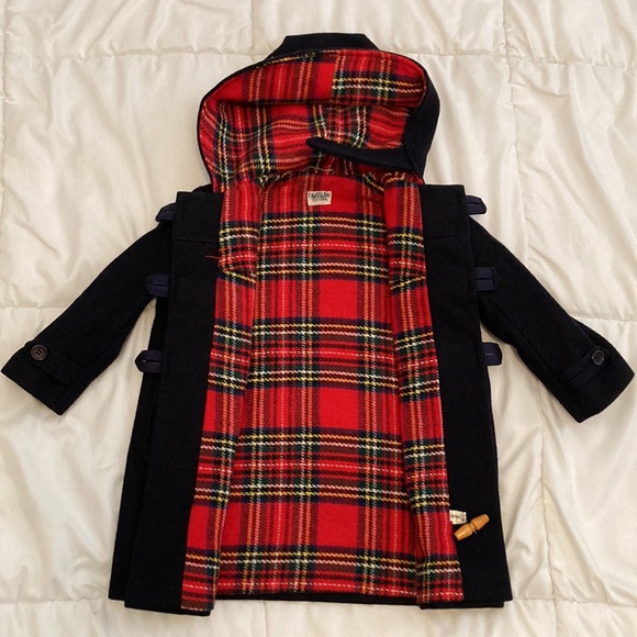 Super Rare Find!! Harrods Vintage Duffle Coat Kids Age 3/4 Years Navy - Picture 4 of 11